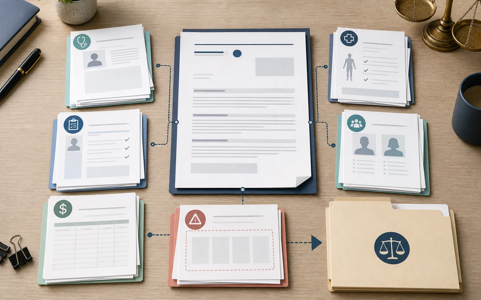 CTP investigation file with crash details, medical notes, witness material and insurer correspondence.