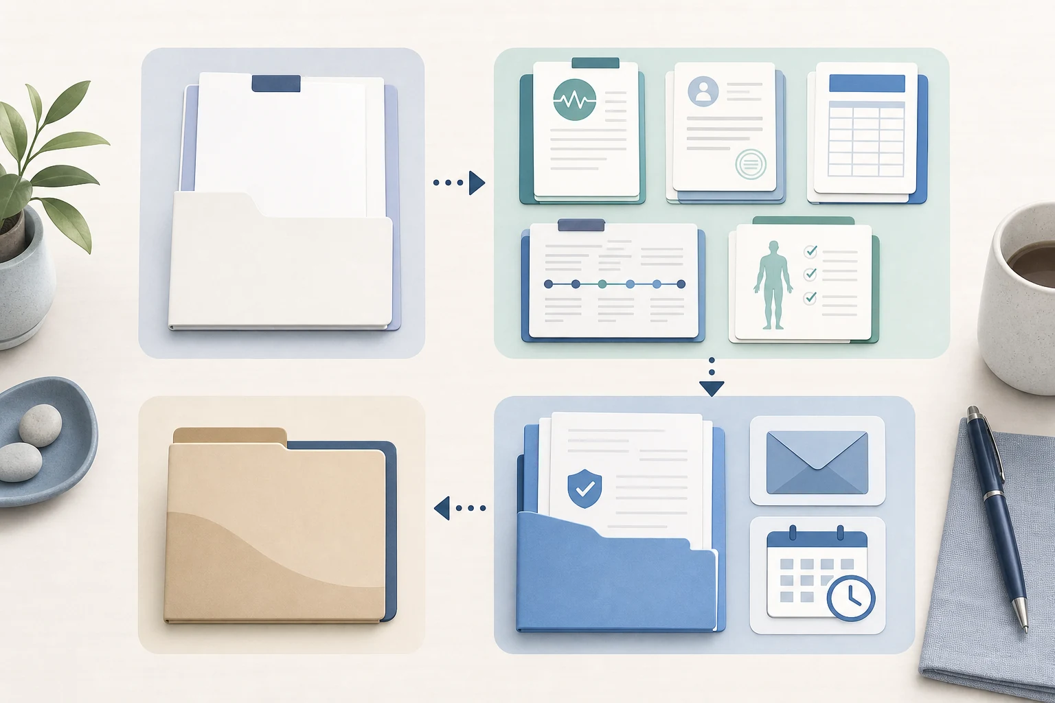 Illustrated NSW CTP dispute map showing an insurer decision, evidence groups for PAWE, treatment, threshold injury and WPI, internal review material, and a conditional PIC handoff folder.